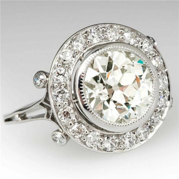 SIZE 7 3.12 CT VVS1 WHITE ROUND MOISSANITE 925S