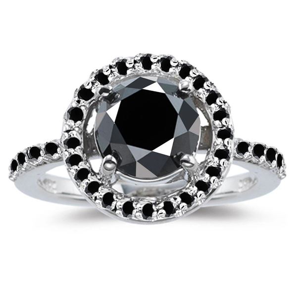 SIZE 7 3.05 CT BLACK COLOR MOISSANITE 925S
