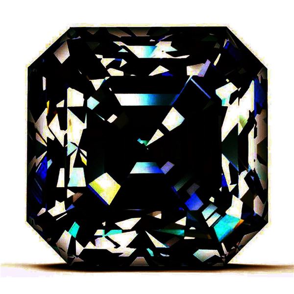 1.80 CT 6*6 MM VVS1 DARK BLUE COLOR ASSCHER CUT