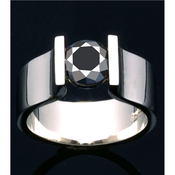 SIZE 7 2.53 CT BLACK COLOR BRILLIANT MOISSANITE