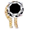 Image 3 : SIZE 7 6.35 CT BLACK MOISSANITE 925S BRIDAL RING SET