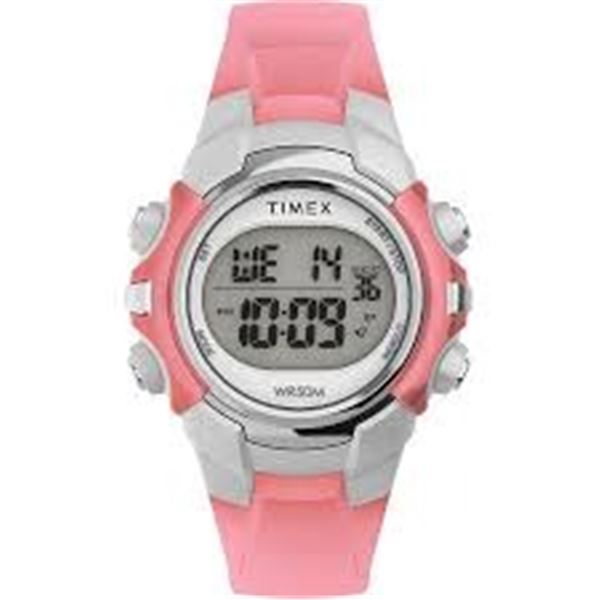 NEW WITH BOX TIMEX DIGITAL 33MM PINK RESIN WATCH