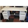Image 1 : NEW ASSEMBLED WHITE DESK WITH 4 DRAWERS H-29.5"