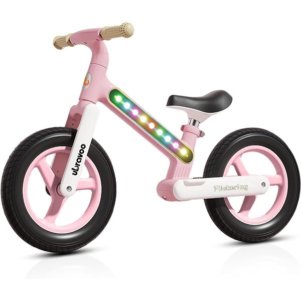 NEW UNRAVOO PINK KIDS LEARNING BALANCE BIKE