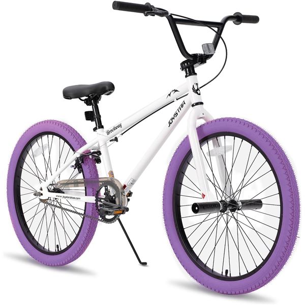 NEW ASSEMBLED WHITE JOYSTAR BMX BIKE 24" WHEELS