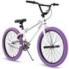 Image 1 : NEW ASSEMBLED WHITE JOYSTAR BMX BIKE 24" WHEELS