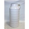 Image 1 : WHITE WEST GERMANY FLOOR VASE H-17.5"