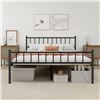 Image 1 : NEW ASSEMBLED BLACK METAL DOUBLE BEDFRAME