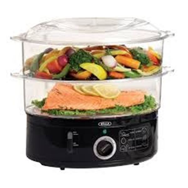 NEW BELLA TWO TIER FOOD STEAMER 7.4QT BLACK
