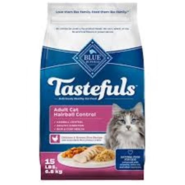 NEW 15LBS BLUE BUFFALO TASTEFULS ADULT CAT HAIRBAL