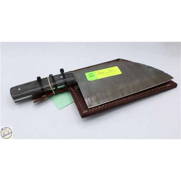 DAMASCUS CLEAVER WITH SHEATH