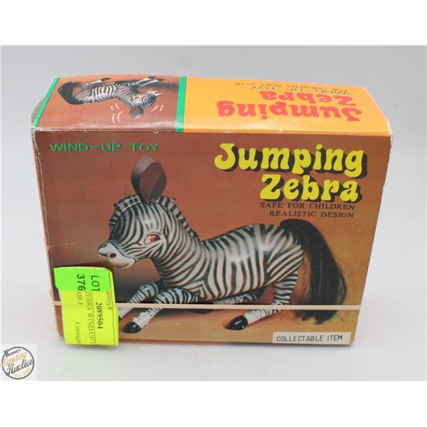JUMPING ZEBRA WIND UP TOY COLLECTABLE