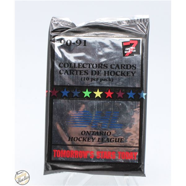 UNOPENED 1990 91 OHL COLLECTORS CARD PACK