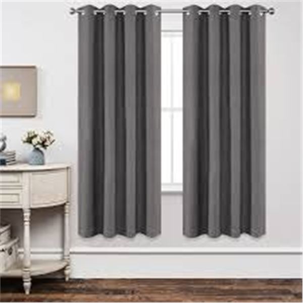NEW JOYDECO NATURAL LINEN CURTAINS 63" 2 PANEL SET