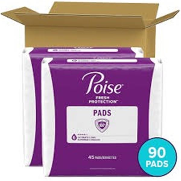 NEW 2 X 45 PADS POISE FRESH PROTECTION