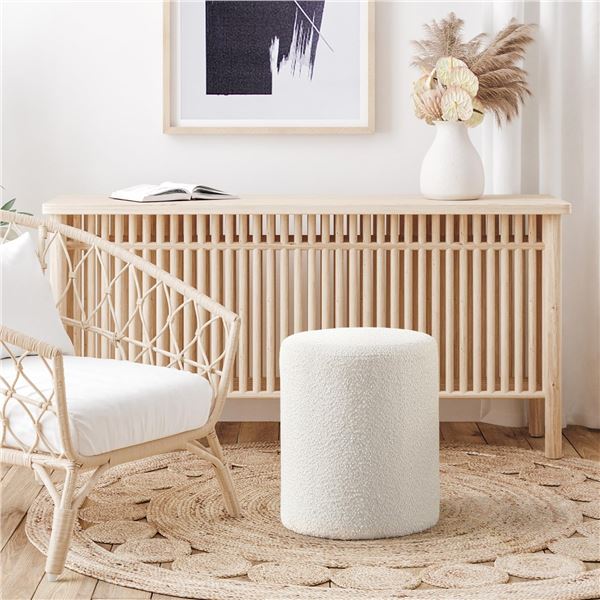 NEW GET SET STYLE MODERN ROUND OTTOMAN