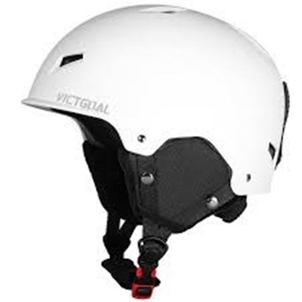 NEW VICTGOAL WHITE LARGE SNOWBOARD HELMET