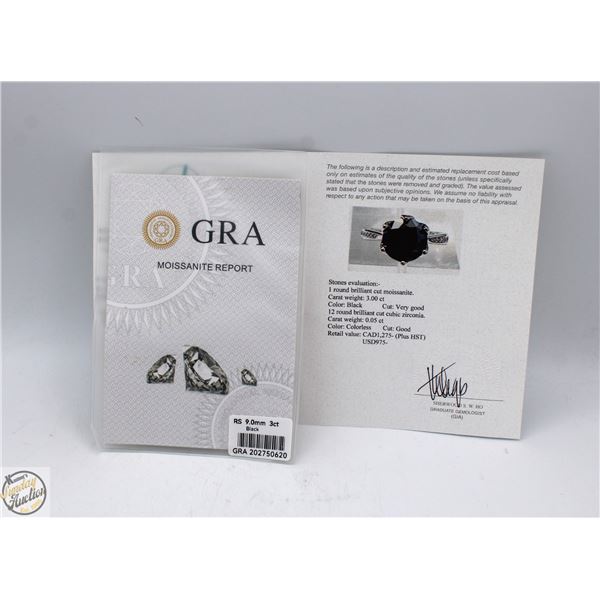 #3013-3.00 CT GRA CERTIFIED ROUND BRILLIANT
