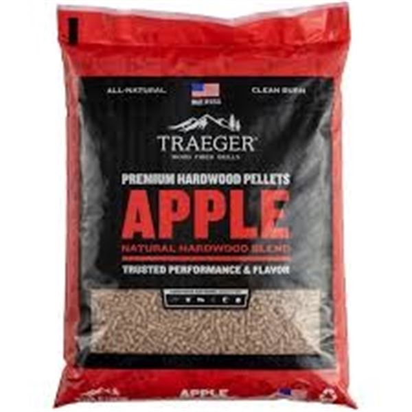 NEW 20LB TRAEGER WOOD FIRED GRILLS PELLETS APPLE