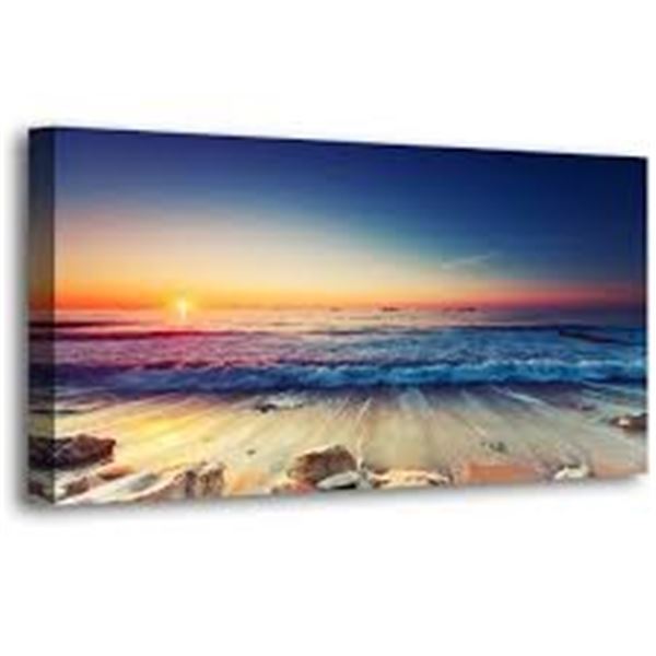 BRAND NEW BEACH SEASCAPE PICTURE CANVAS 20 X 40"