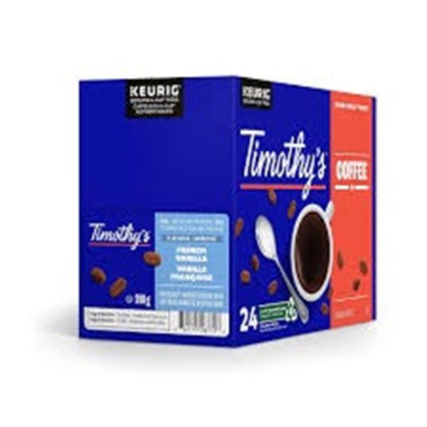 NEW 208G 24 K CUPS TIMOTHY'S GROUND COFFEE