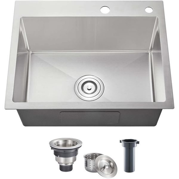 NEW POPFLY 24 X 18 INCH OVERMOUNT SINK