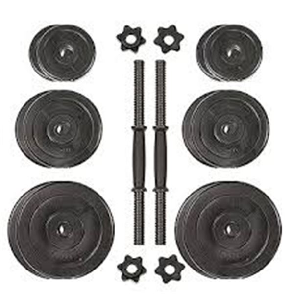 NEW SUNNY 40 LB VINYL DUMBBELL SET