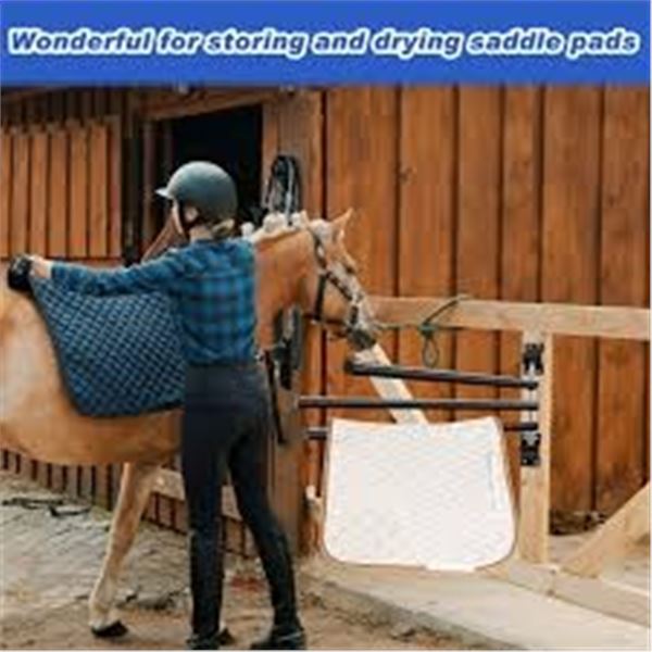 NEW 2PCS SADDLE PAD RACK W 3 CROSS BARS TOWEL RACK