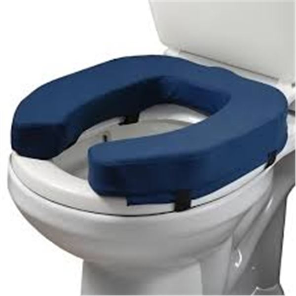 NEW LUNDERG TOILET SEAT RISER FOR SENIORS BLUE