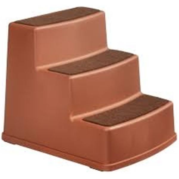NEW AMAZON BASICS 3 STEP NON SLIP PET STAIRS