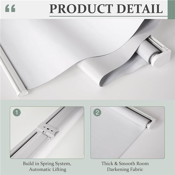 BRAND NEW BLIWANS CORDLESS SPRING ROLLER GRAY