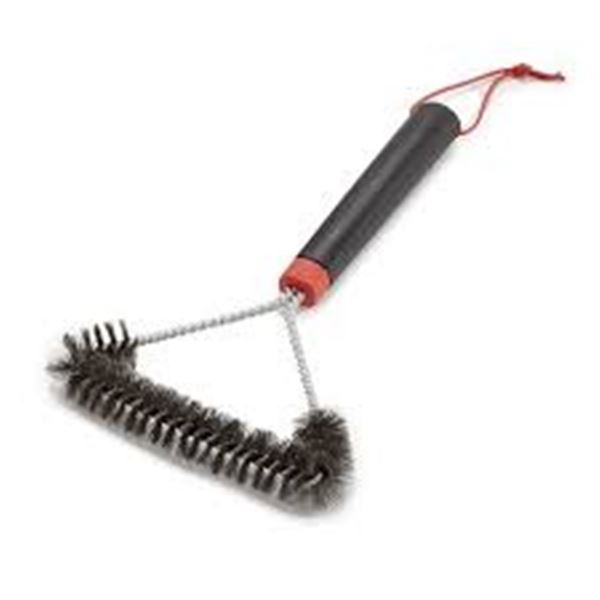 NEW WEBER THREE-SIDED GRILL BRUSH 12"