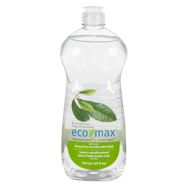 NEW 4 X 740ML ECO MAX NATURAL TEA TREE DISH WASH