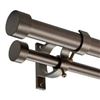 Image 1 : NEW LWIIOM 2PK CURTAIN ROD DARK BRONZE 72-144"