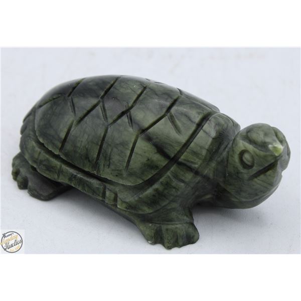 #2954-HAND CRAFTED GREEN JADE TORTOISE