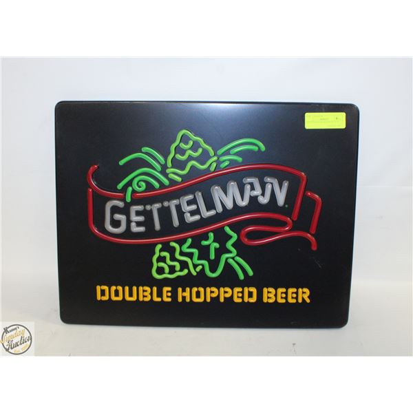 GETTELMAN BEER SIGN 20" X 15"