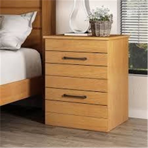 NEWLY ASSEMBLED GALANO ELIS 2 DRAWER NIGHTSTAND