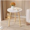 Image 1 : NEW WHITE WOOD LEG END TABLE