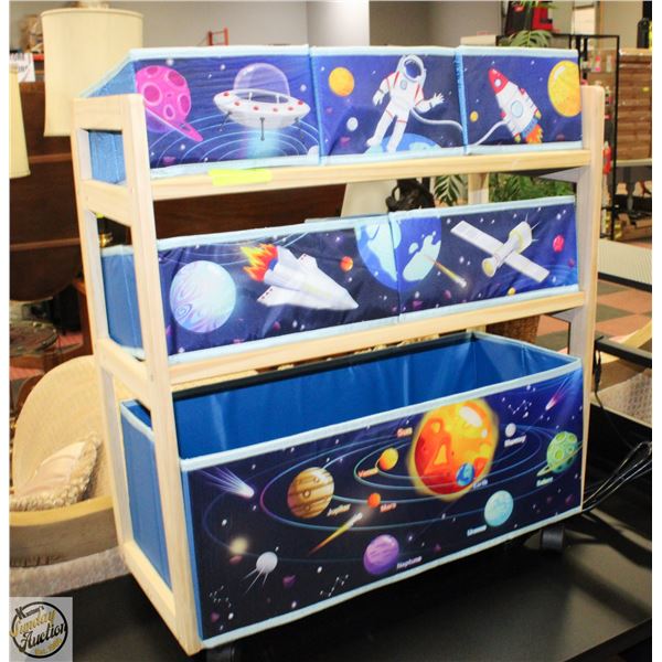 NEW ASSEMBLED CHILDRENS SPACE THEME STORAGE