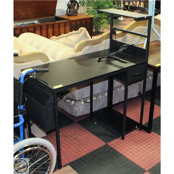 NEW ASSEMBLED CARBON FIBER STYLE BLACK DESK