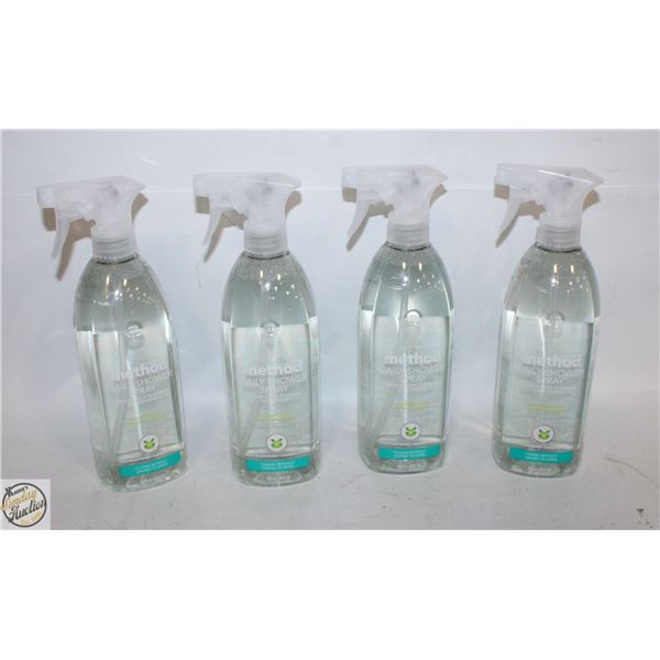 (4) X 828ML METHOD DAILY SHOWER SPRAY CLEANER