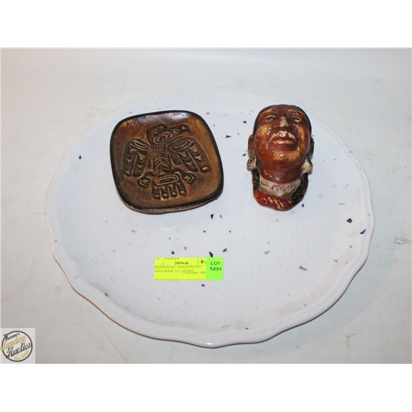 INDIAN HEAD + EAGLE PLATE HAIDA MADE IN CANADA