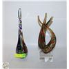 Image 1 : 2 HANDBLOWN ART GLASS CENTRE PIECES