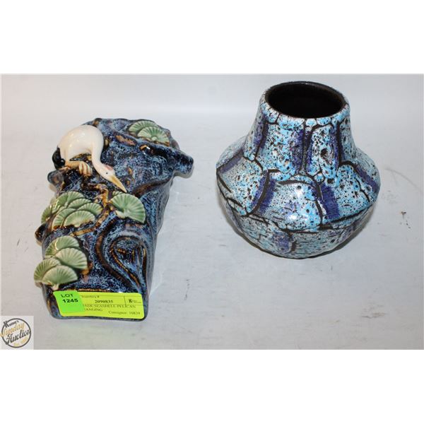 HANDMADE SEASHELL PELICAN WALL HANGING