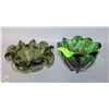 Image 1 : 2 CHALET/ART GLASS CANDY DISHES