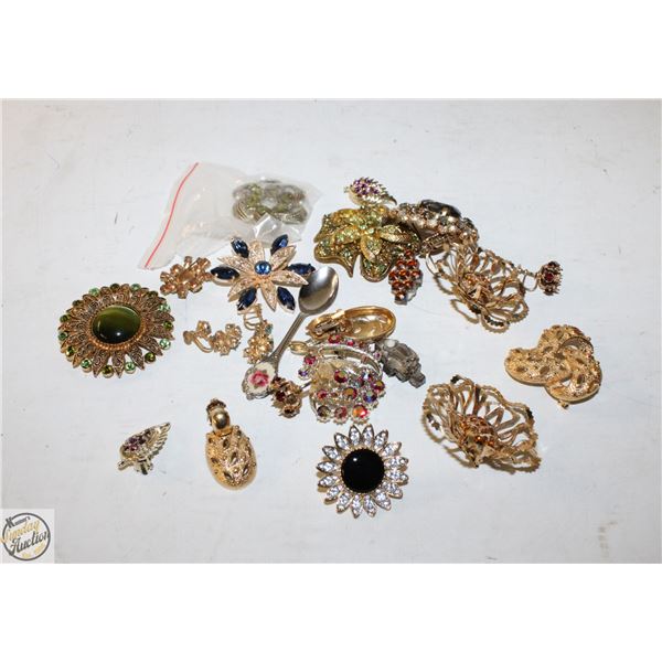 MIX/MATCH JEWELRY BAGS - 22 PIECE GOLD COLOUR