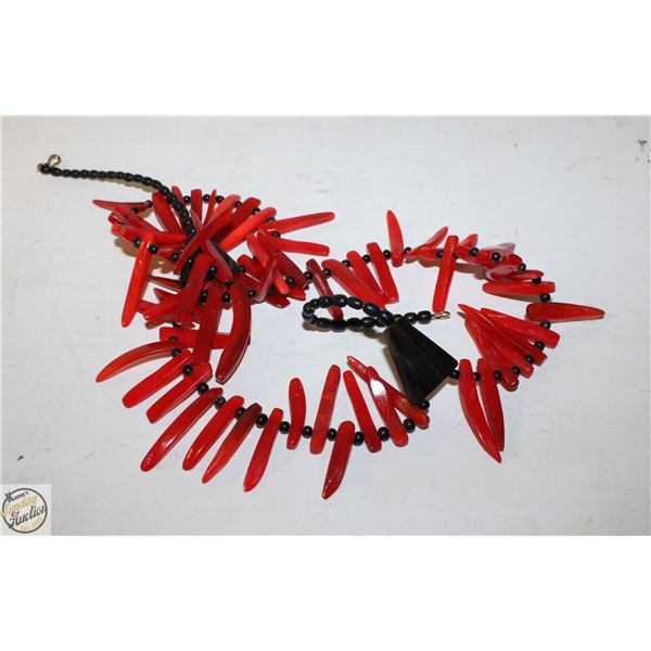RED HORN NECKLACE