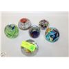 Image 1 : 6 ARTGLASS PAPER WEIGHTS
