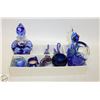 Image 1 : ALL BLUE ART GLASS DECOR PIECES