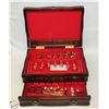Image 1 : FULL 65PC GOLD PLATED CUTTLERY SET IN WOODEN CASE